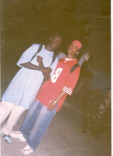 moi en rouge et alex un ami